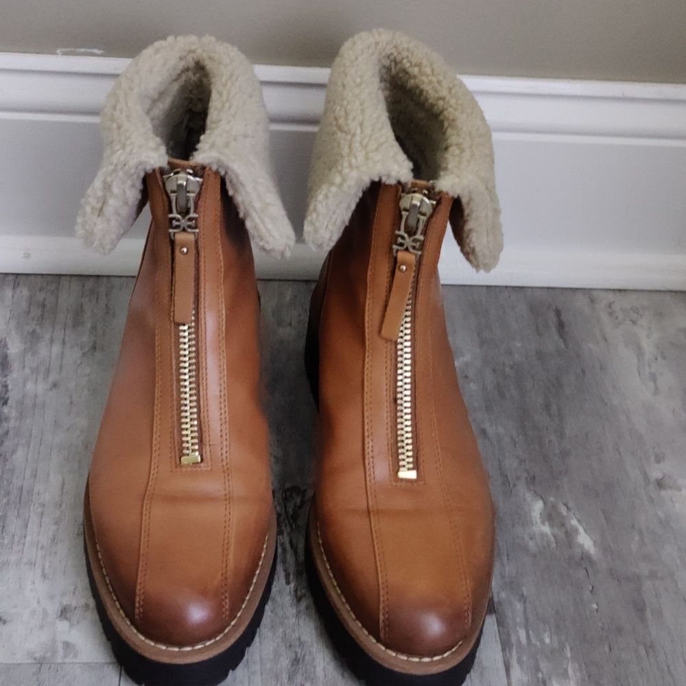Sam Edelman Sherpa zip leather booties - Picture 3 of 8
